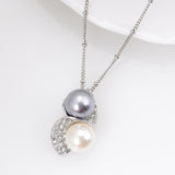 Luxury Brand Imitation Pearl Necklace Earrings Wedding Jewelry Sets Vintage Fashion Crystal Bridal Jewellery Set for Women Gift