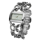 Luxury Brand Ladies Watches Original Quartz Movement Durable Silver Alloy Chain Shape Wristband Unique Rectangle Watch For Women