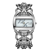Luxury Brand Ladies Watches Original Quartz Movement Durable Silver Alloy Chain Shape Wristband Unique Rectangle Watch For Women
