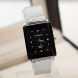 Luxury Brand Rectangle Women Watch Mesh Belt Quartz Watch Women Wristwatch Lady Dress Watch