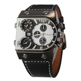 Luxury Men Watch Leather Wrist Watch For Men Waterproof Watches Military Clock Male Army Leather Big Face Quartz-watch