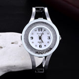 Luxury Women bangle watches quartz fashion bracelet watch crystal stainless steel brand xinhua round dial wristwatch