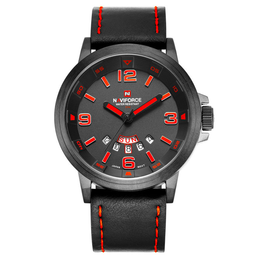 Luxury Brand Military Watches Men Quartz Analog Clock Leather Clock Man Sports Watches Army Watch
