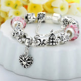Luxury Christmas Series European Beads Bracelet for Women with Fashion Design Oxidation Heart Charms 