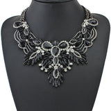 Luxury Color Crystal Bridal Collar Necklace S & Pendants Fashion Women Rhinestone Wedding Maxi Statement Necklace