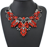 Luxury Color Crystal Bridal Collar Necklace S & Pendants Fashion Women Rhinestone Wedding Maxi Statement Necklace