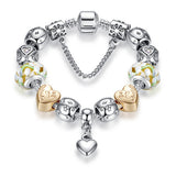 Luxury New Gold Charm Bracelets For Women Crystal DIY Beads Bracelets & Bangles Pulsera Gift Fashion Jewelry