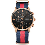 Top Brand MEGIR Mens Watches Luxury Men Leather nylon Strap Watches Chronograph Function Quartz Wristwatch