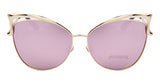 Fashion Women Brand Design Cat Eye Sunglasses Alloy Frame Women Luxury Cat Eye Sun Glasses