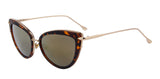 Fashion Women Cat Eye Sunglasses Oval Alloy Frame Mirror Lens Brand Designer Sunglasses Oculos de sol UV400