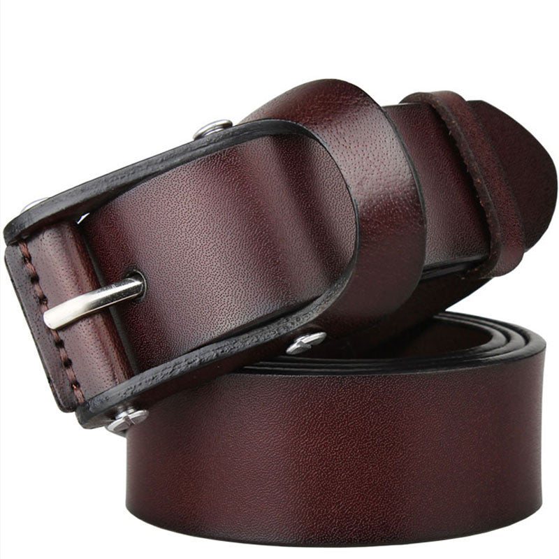 High quality 100% Genuine leather belts for men vintage fashion pure cowhide mens belts luxury