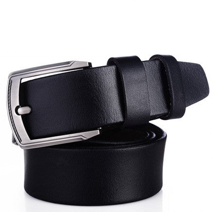 Fashion 100% genuine leather belts for men Metal pin buckle vintage luxury men belt brand cinto masculino belts