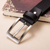 Fashion 100% Genuine Leather belt men fashion ceinture homme Metal pin buckle belts for men Jeans belt brand cintos