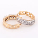New Arrival Luxurious Hoop Earring Ladies Fashion Shining Crystal Zircon Earrings for Women Wedding Accessories 