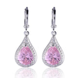 Creative Jewelry Earring for Women Silver Plating Drop Earrings Pear Crystal Fabulous Wedding Dangle Earing 