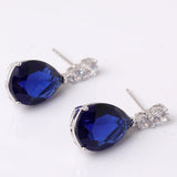 Engagement Earrings for Women Silver Plating AAA Cubic Zircon Crystal Drop Dangle Earings 