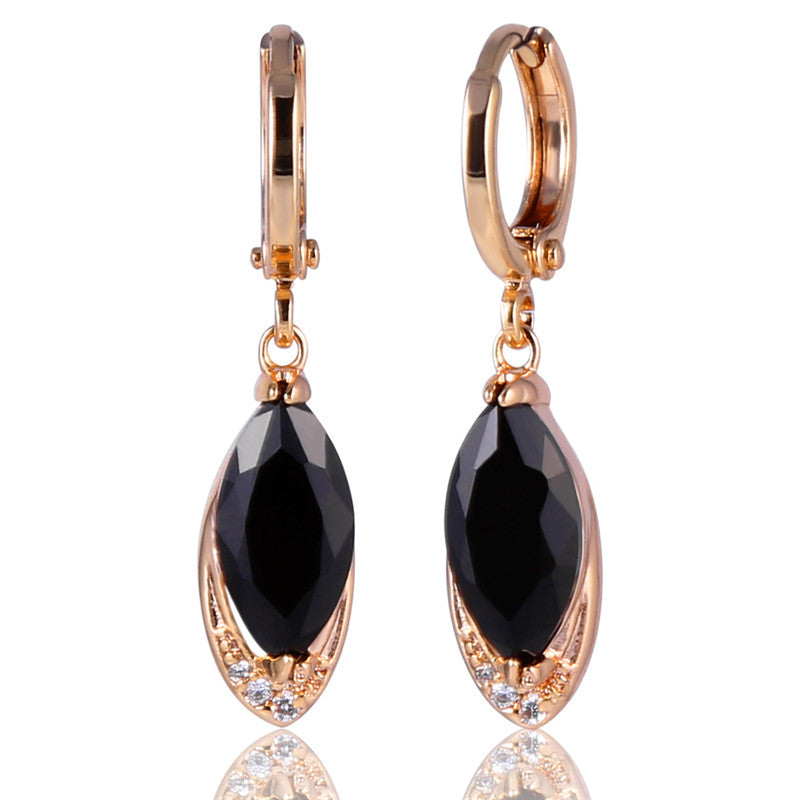 Fashion Party Charming Earrings for Women Gold Plated Crystal Earring Pandent AAA Zircon Dangle Drop Earrings
