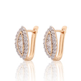 New Design Luxury Small Hoop Earring Hot Fashion Nuevos Anillos White Crystal CZ Statement Earing Jewelry for Women 