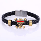 MOSU Hot Animation Luffy Alloy Bracelets One Piece Weave leather bracelet & Bangle cosplay jewelry