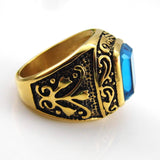 Male Finger Rings New Fashion Men's Jewelry 4 Kinds Of Color 18K Yellow Gold Filled Ring For Man Size 9 to12