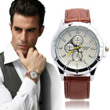 Mance Brand Luxury Men Boy Dress Casual Motion Sports Watch Leather Quartz Male Clock Wristwatch Quality Gift