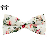 Floral Bow Tie for Men Cotton Bowtie British Style Business Casual Neck Tie Fashion Bowtie Wedding Party Gravata