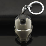 Marvel Comics Super Hero Avengers Iron Man Mask Metal KeyRings Key Chains Purse Bag Buckle Key Holder Accessories Keychains 