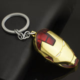 Marvel Comics Super Hero Avengers Iron Man Mask Metal KeyRings Key Chains Purse Bag Buckle Key Holder Accessories Keychains 