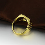 Men Jewelry 18K Gold Plated Ring Fashion Jewelry Rhinestone Allah Rings For Men