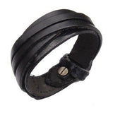 Men Women Unisex Multi thong braided thin Genuine Leather Bracelet wristband Jewelry