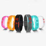 New Fashion Sport LED Watch Candy Color Silicone Rubber Touch Screen Digital Watches Waterproof Wristwatch Dress Bracelet