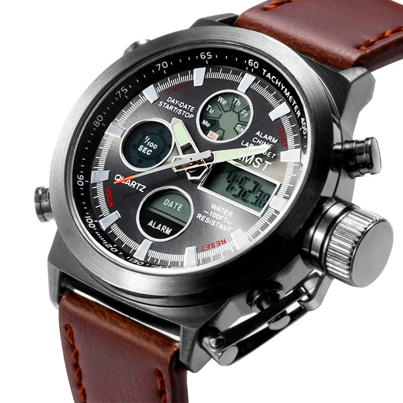 Men Top Brand Luxury quartz Watches electronic digital display Military watch Men sports watches 30ATM wristwatch