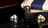Men's Fashion Punk Black/Silver/Gold Alien Skull Rings Man 316L Stanless Steel Fashion Jewelry