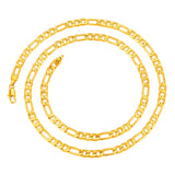 Mens 5mm*60cm 18K Real Gold Plated Italy Figaro Hip Hop Chain Necklace Jewelry