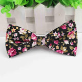 Mens Bow Tie Flexible Bowtie Smooth Necktie Soft Cotton Butterfly Decorative Pattern Paisley Flower Ties