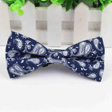 Mens Bow Tie Flexible Bowtie Smooth Necktie Soft Cotton Butterfly Decorative Pattern Paisley Flower Ties