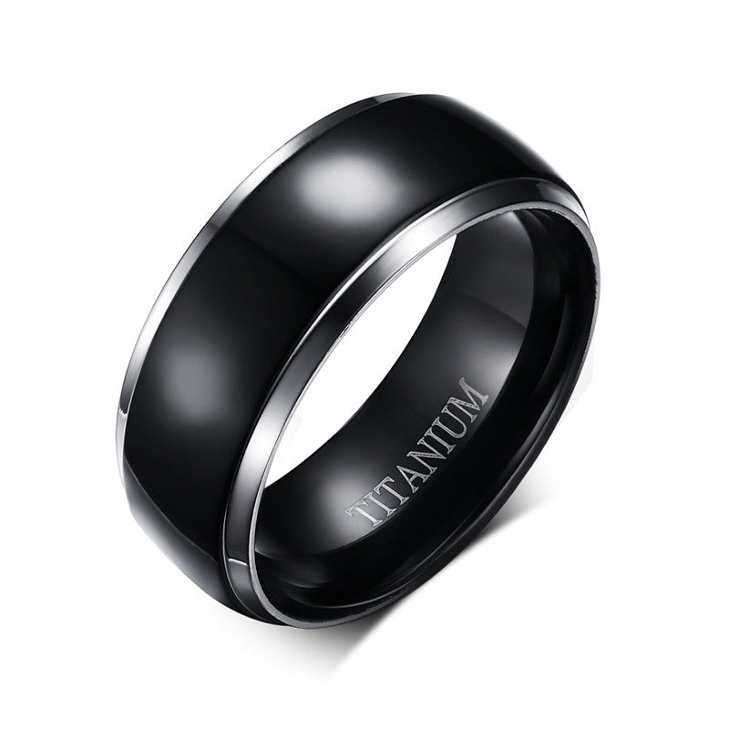 Mens Titanium Rings Black Men Engagement Wedding Rings Jewelry USA Size 100% Titanium Carbide