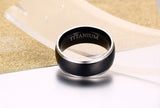 Mens Titanium Rings Black Men Engagement Wedding Rings Vnox Jewelry USA Size 100% Titanium Carbide
