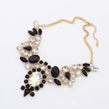 Mixed Crystal Irregular Bubble Bib Choker Statement Necklace Pendant Chain Women Colar Choker Necklaces For Gift Party