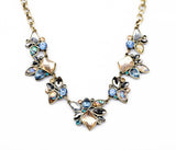 Mixed Color Crystal Pendants Women Statement Necklace Fashion Jewelry 