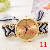 Mori Girl style women wristwatch 2015 New Brand gold dress watch Handmade Braided Friendship Bracelet Watch ladies Quarzt Watch
