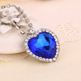 Movie Titanic Heart Of The Ocean Necklace Crystal Pendant Necklaces & Pendants Women Jewelry collares