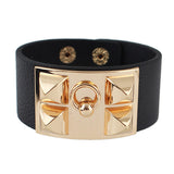 Multicolor PU Leather Rock Bracelet Steampunk Famous Brand Jewelry Wrap Bracelets & Bangles for Men and Women