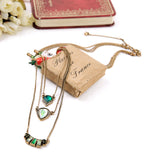 Multilayer Indian Hot Sale Designer Jewelry Summer Tide All Match Emerald Necklaces & Pendants