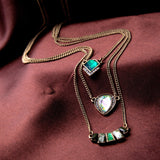 Multilayer Indian Hot Sale Designer Jewelry Summer Tide All Match Emerald Necklaces & Pendants