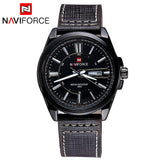 NAVIFORCE Genuine Leather Mens Watch Top Brand Luxury Men Quartz Watches Men Sports Watch Fashion Watches