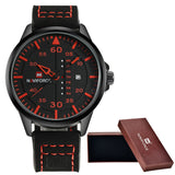 NAVIFORCE Top Brand Luxury Men's Sports Watches Men Waterproof Quartz Watch Man Leather Military Wrist watch Relogio Masculino