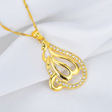 NEW 18K Gold Plated Muslim Islamic God Allah Big Pendant Necklace Ramadan Jewelry Gift