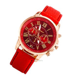 NEW Best Quality Geneva Platinum Watch Women PU Leather wristwatch casual dress watch reloj ladies gold gift Fashion Roman