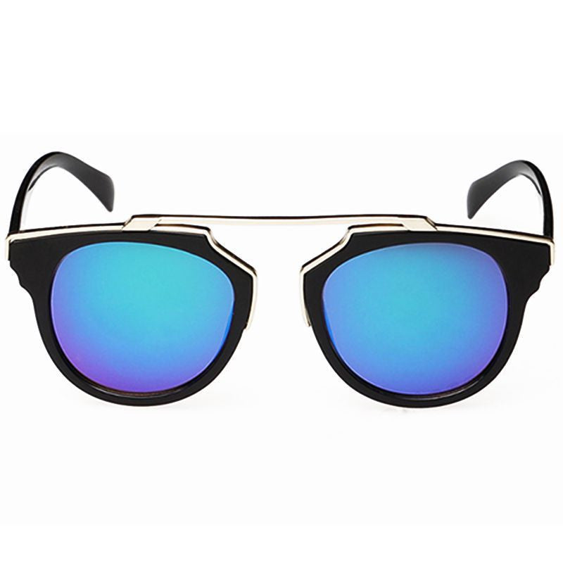 NEW Sunglasses Vintage Cat Eye Style Women UV Glasses Fashion Colorful Reflective Film Anti-Dazzle Sun Glasses